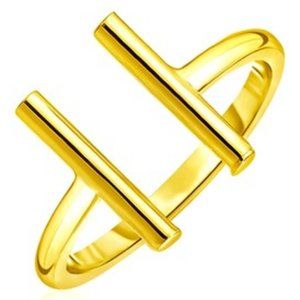 ROCKING 14k Yellow Gold Open Ring with Bars. YOU GOT TO HAVE IT!